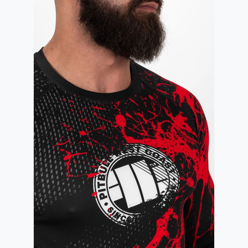 Rashguard longsleeve pentru bărbați Pitbull Rashguard Blood Dog II black 4