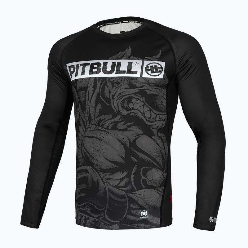 Bărbați Rashguard cu mânecă lungă Pitbull West Coast Masters of MMA Hilltop Rash black