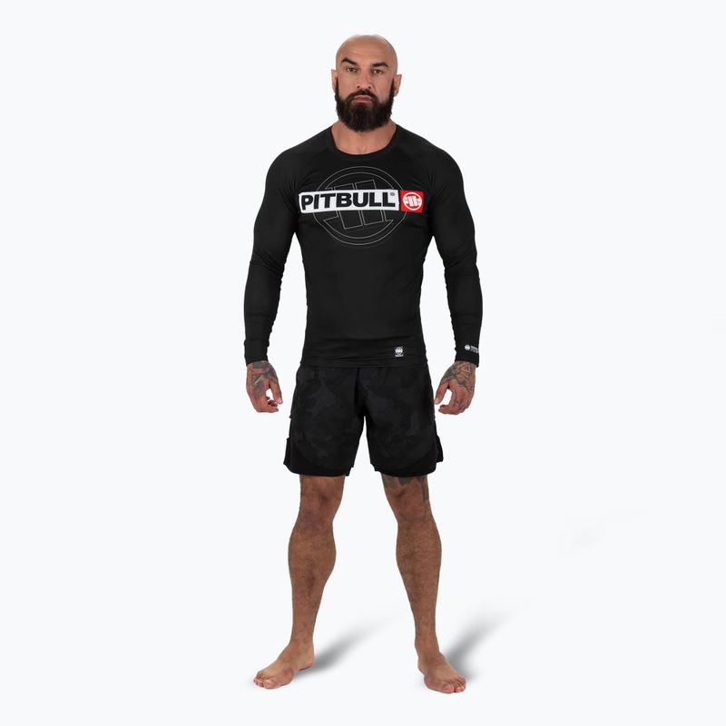 Rashguard longsleeve pentru bărbați Pitbull Rashguard Hilltop Sports black 2