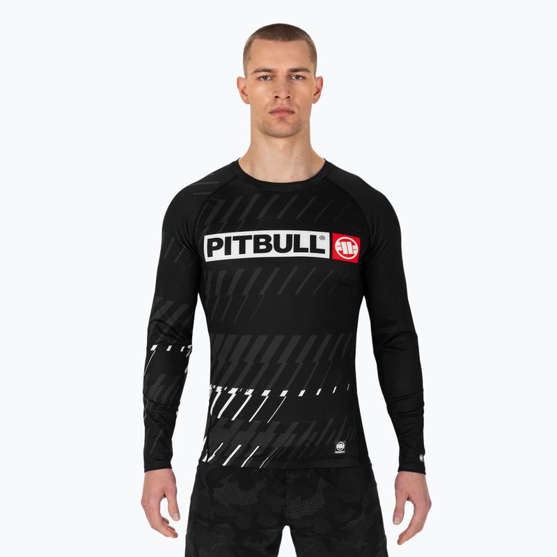 Rashguard longsleeve pentru bărbați Pitbull Rashguard Street Dog black