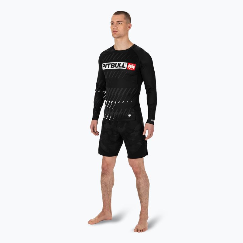 Rashguard longsleeve pentru bărbați Pitbull Rashguard Street Dog black 2