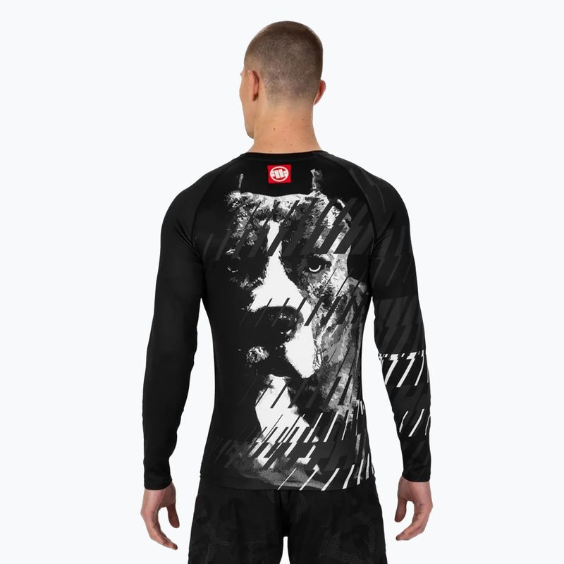 Rashguard longsleeve pentru bărbați Pitbull Rashguard Street Dog black 3