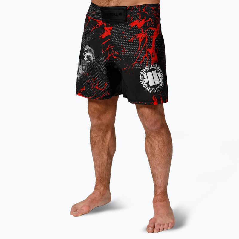 Pantaloni scurți de antrenament Pitbull Grappling Blood Dog II black