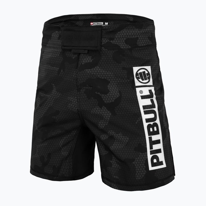 Pantaloni scurți de grappling pentru bărbați Pitbull West Coast Grappling 3 Net Camo Hilltop 2 black