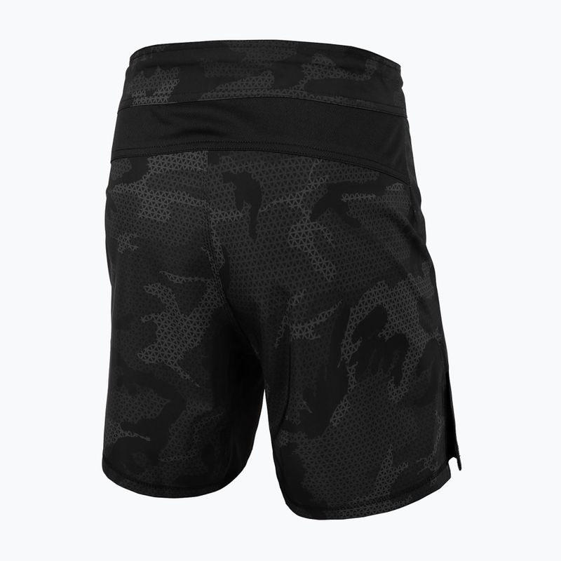 Pantaloni scurți de grappling pentru bărbați Pitbull West Coast Grappling 3 Net Camo Hilltop 2 black 2