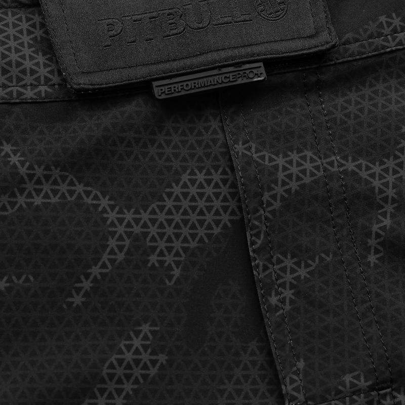 Pantaloni scurți de grappling pentru bărbați Pitbull West Coast Grappling 3 Net Camo Hilltop 2 black 3