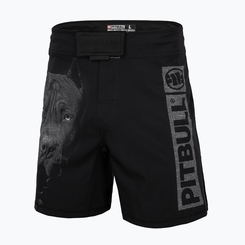 Pantaloni scurți de grappling pentru bărbați Pitbull West Coast Grappling 3 Born in 1989 black