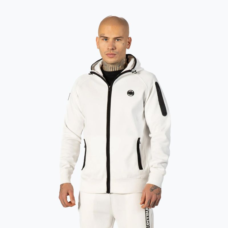 Hanorac pentru bărbați Pitbull West Coast Hermes Hooded Zip off white