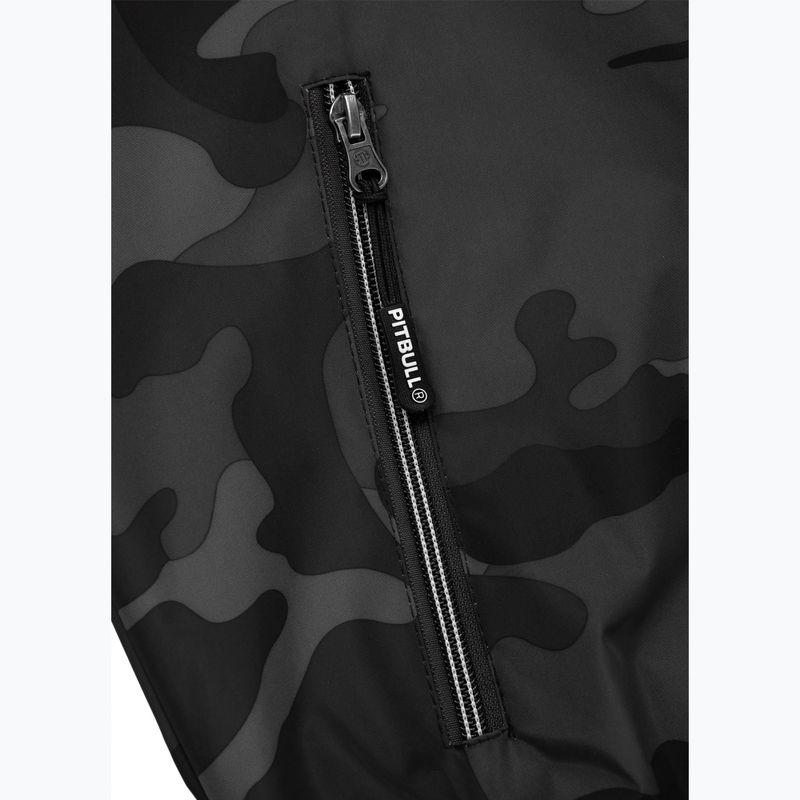 Geacă pentru bărbați  Pitbull Athletic Logo Hooded Nylon all black camo 11