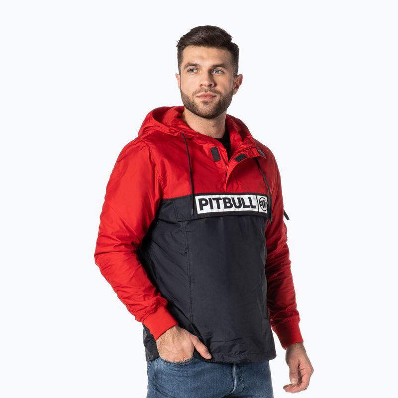 Pitbull West Coast jachetă pentru bărbați Loring Two-Color Kangaroo roșu/marină închisă