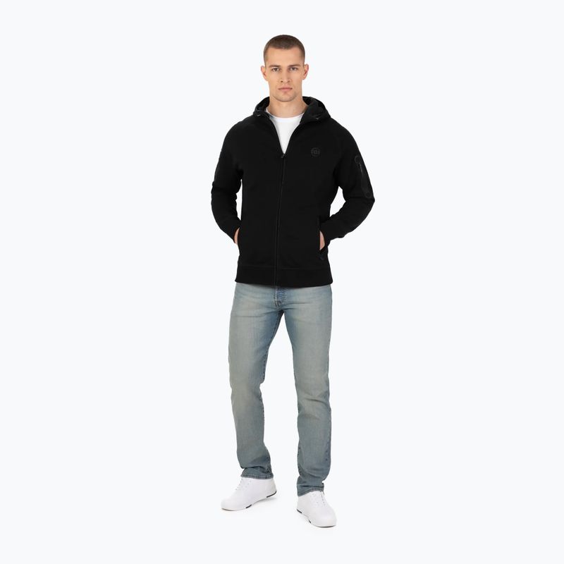 Hanorac pentru bărbați Pitbull West Coast Hermes Hooded Zip black 2