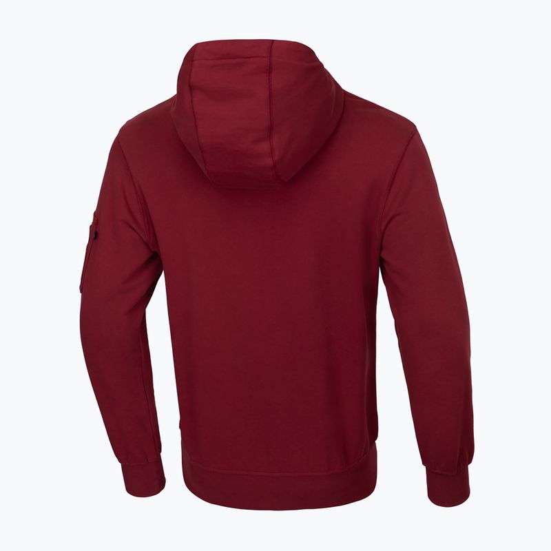 Hanorac pentru bărbați Pitbull West Coast Everts Hooded burgundy 2