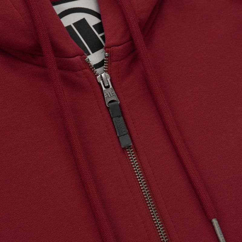 Hanorac pentru bărbați Pitbull West Coast Everts Hooded Zip burgundy 3