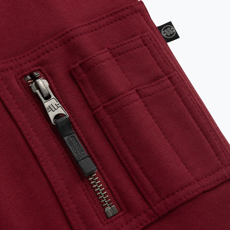 Hanorac pentru bărbați Pitbull West Coast Everts Hooded Zip burgundy 5