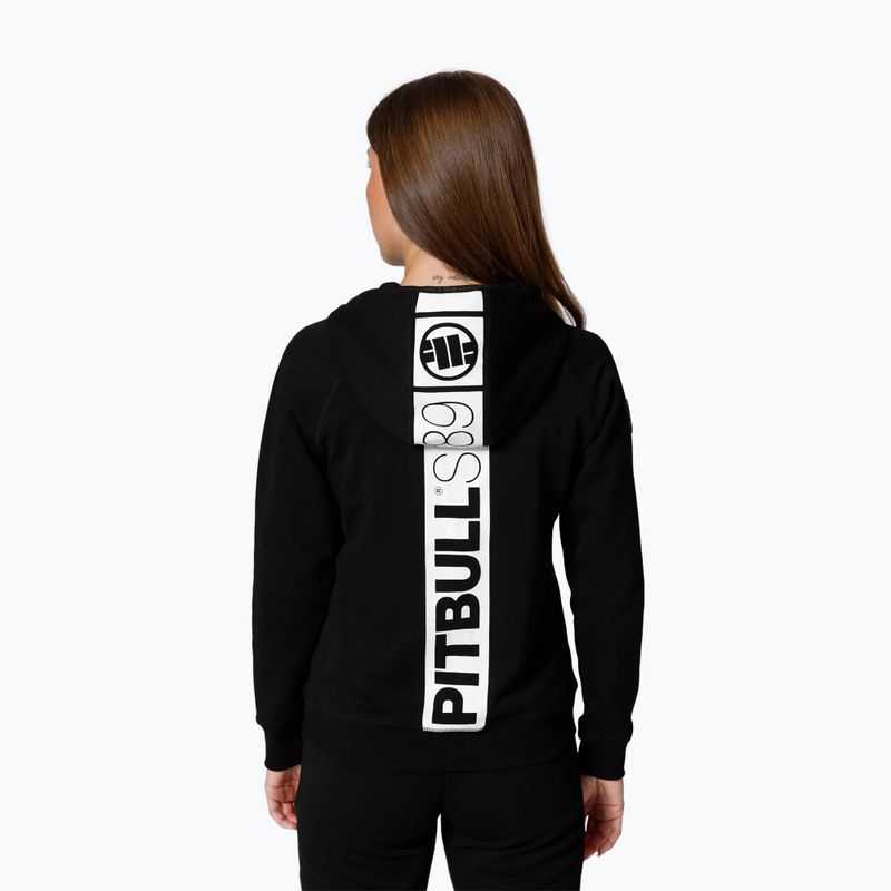 Hanorac pentru bărbați Pitbull West Coast Fuchsia Hooded Zip black 3