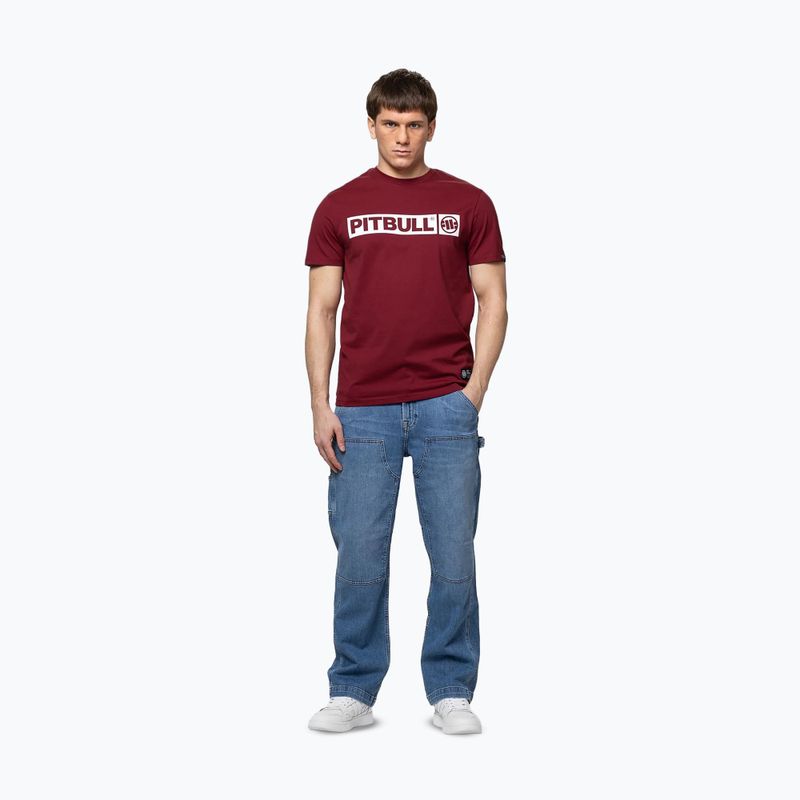 Tricou pentru bărbați Pitbull West Coast Hilltop burgundy 2