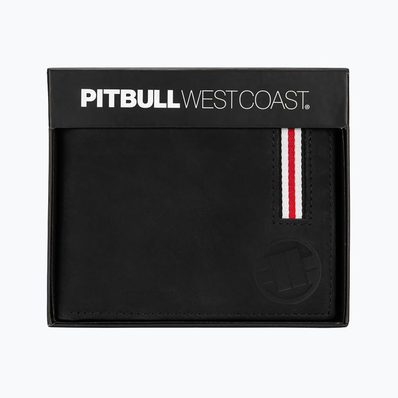 Portofel pentru bărbați  Pitbull Lin Wood 2 Embosed Leather black