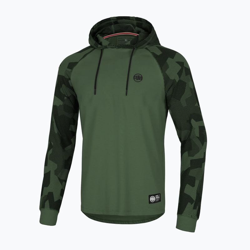 Hanorac pentru bărbați Pitbull West Coast Mercado Hooded Small Logo olive dillard