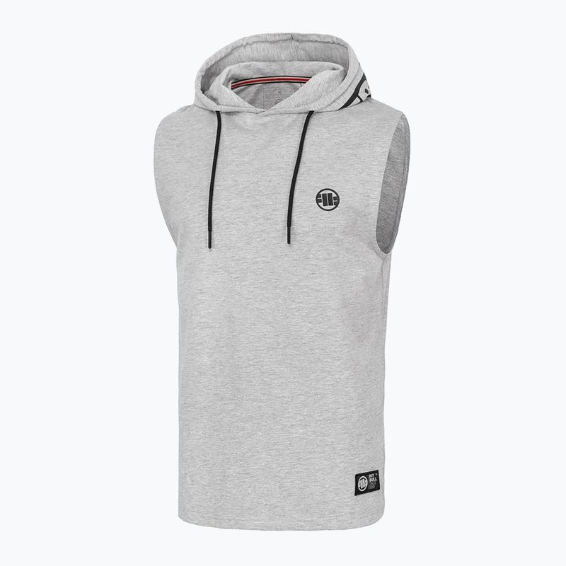 Tank top pentru bărbați  Pitbull Hilltop Hooded Sleeveless grey/melange