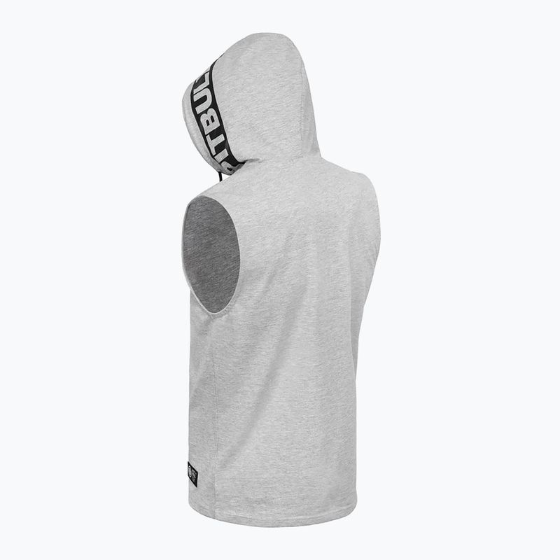 Tank top pentru bărbați  Pitbull Hilltop Hooded Sleeveless grey/melange