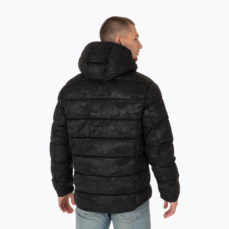Jacheta de iarnă cu glugă cu glugă pentru bărbați Pitbull Airway 5 Padded Hooded all black camo 2