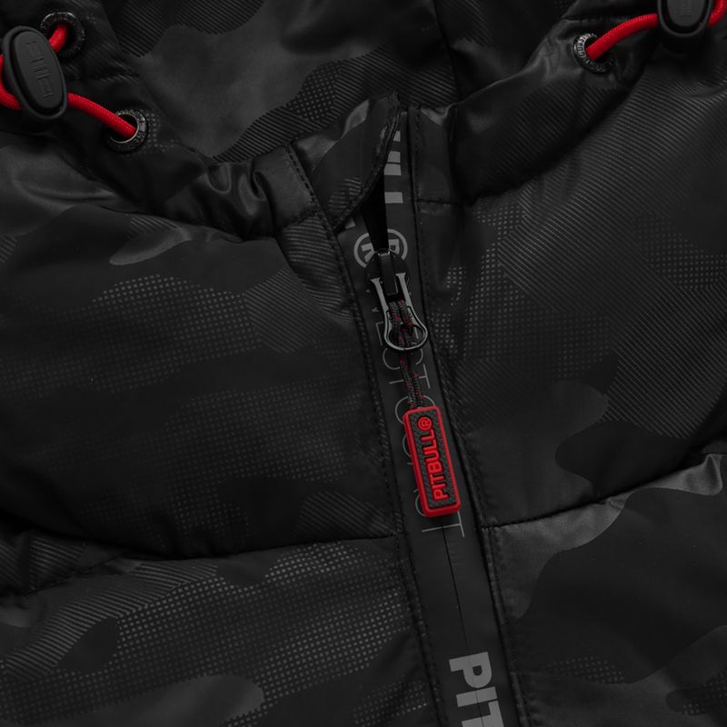 Jacheta de iarnă cu glugă cu glugă pentru bărbați Pitbull Airway 5 Padded Hooded all black camo 5