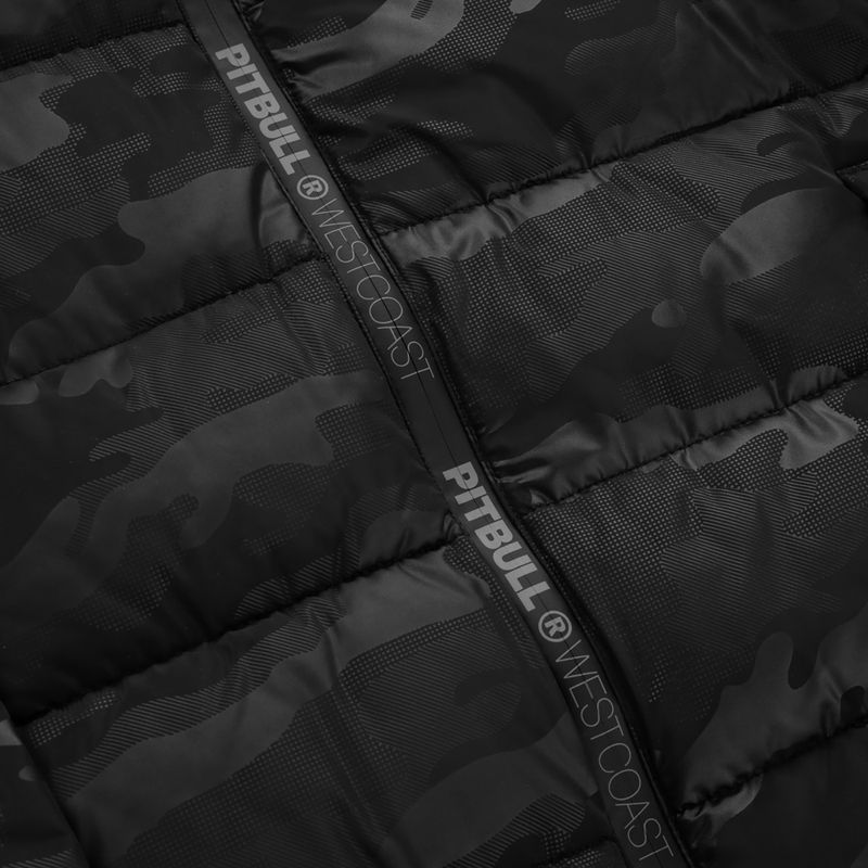 Jacheta de iarnă cu glugă cu glugă pentru bărbați Pitbull Airway 5 Padded Hooded all black camo 9