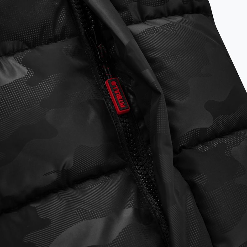 Jacheta de iarnă cu glugă cu glugă pentru bărbați Pitbull Airway 5 Padded Hooded all black camo 10