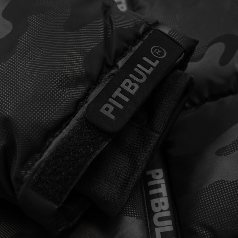 Jacheta de iarnă cu glugă cu glugă pentru bărbați Pitbull Airway 5 Padded Hooded all black camo 13