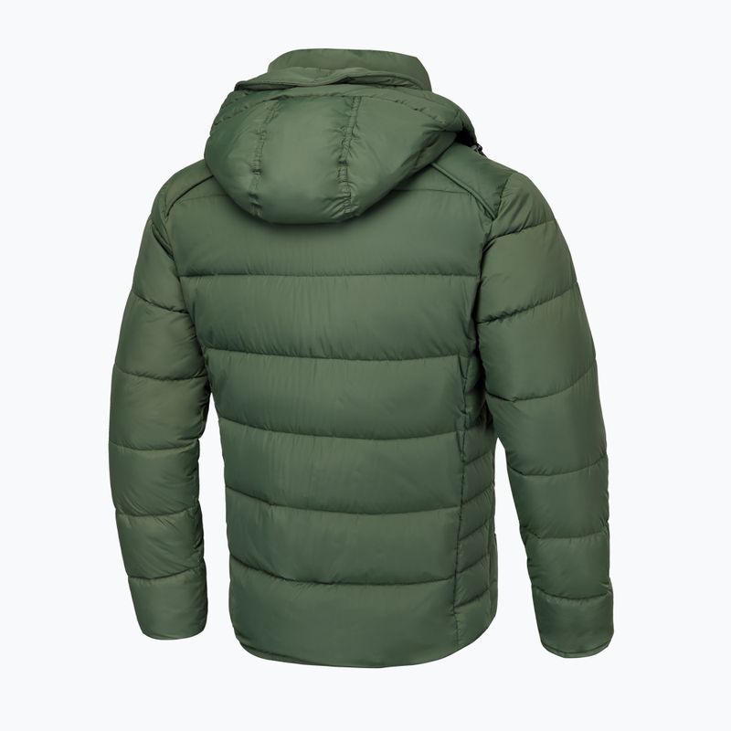 Pitbull West Coast jachetă de iarnă pentru bărbați Perseus Hooded Padded olive 4