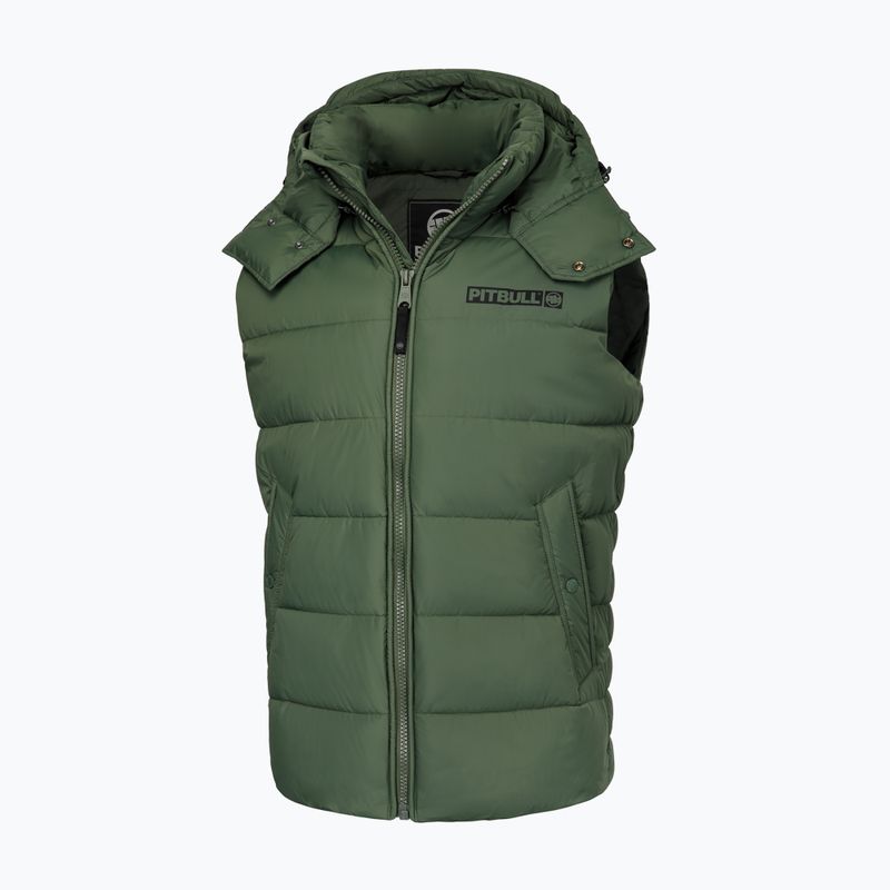 Pitbull West Coast jachetă de iarnă pentru bărbați Perseus Hooded Vest olive 4