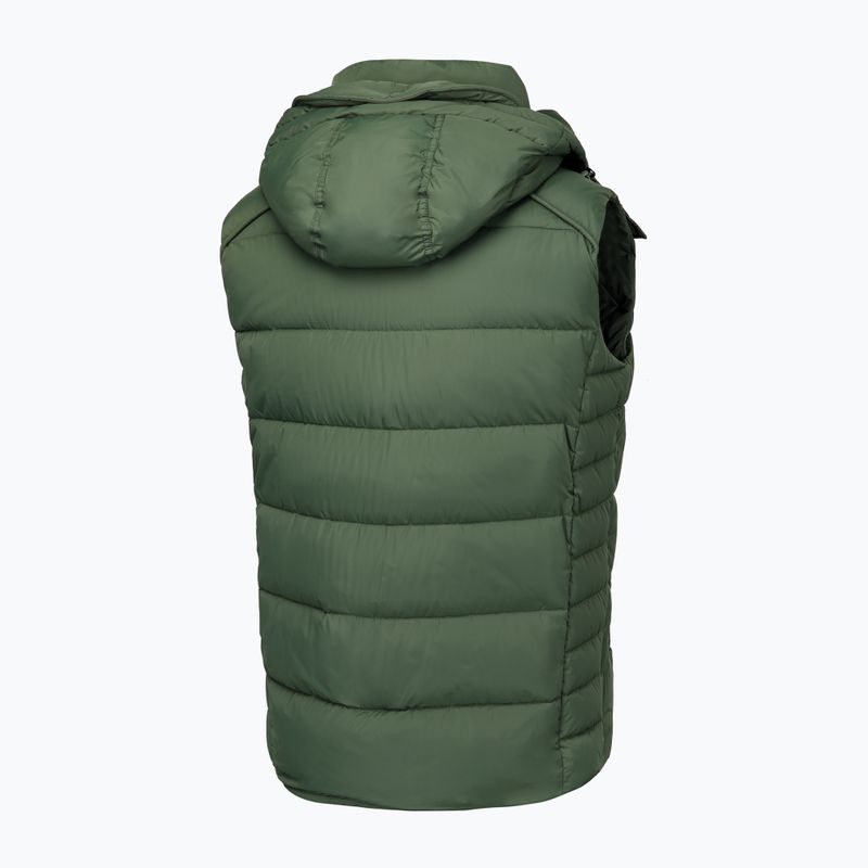 Pitbull West Coast jachetă de iarnă pentru bărbați Perseus Hooded Vest olive 5