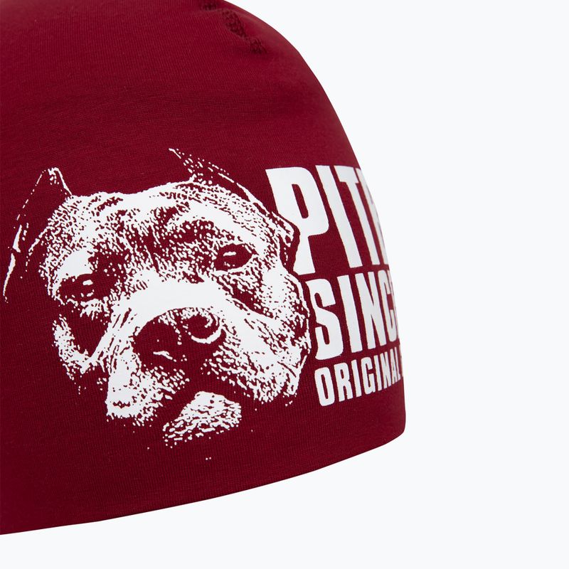 Căciulă de iarnă pentru bărbați Pitbull Beanie Blood Dog burgundy 3