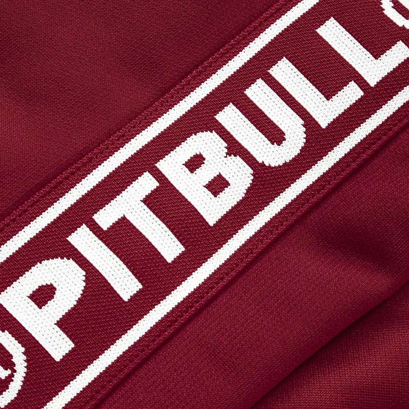 Bărbați Pitbull West Coast Trackjacket Bandă Logo Terry Group Burgundy 10