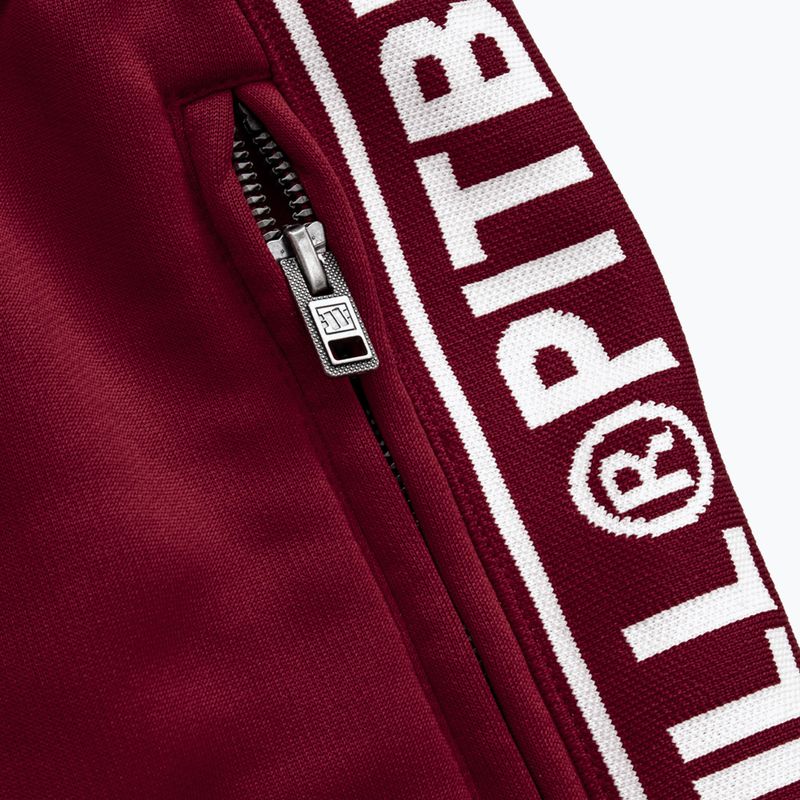 Pantaloni de trening Pitbull West Coast pentru bărbați Bandă Logo Terry Group burgundy 6