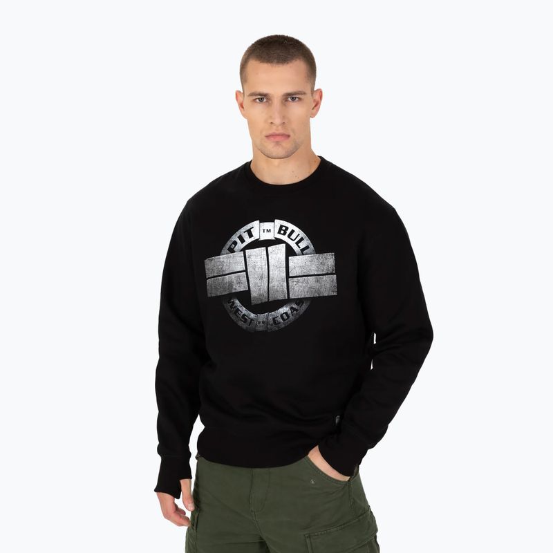 Bărbați Pitbull West Coast West Coast Steel Logo Crewneck pulover negru