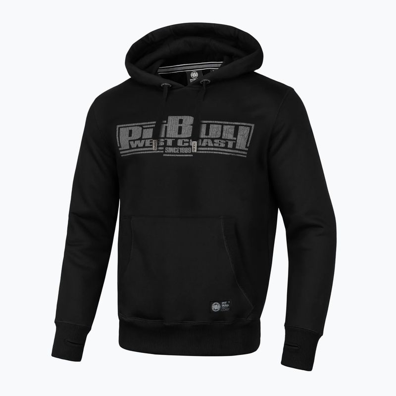Tricou cu glugă cu glugă negru pentru bărbați Pitbull West Coast Boxing FD cu glugă