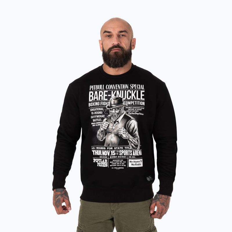 Pittbull West Coast bărbați Bare Knuckle Crewneck pulover negru