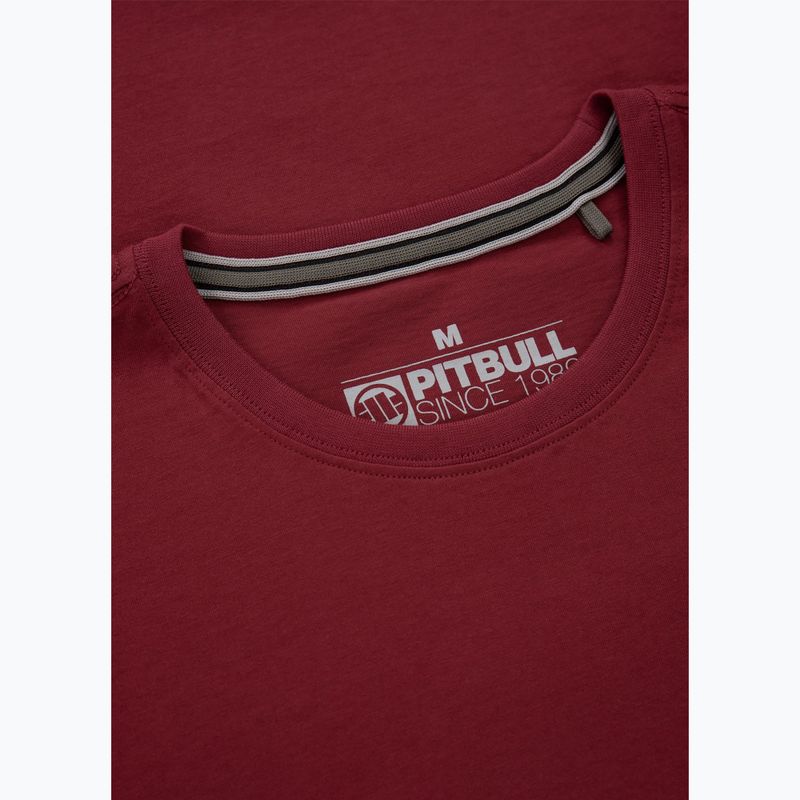 Tricou pentru bărbați Pitbull Small Logo burgundy 3