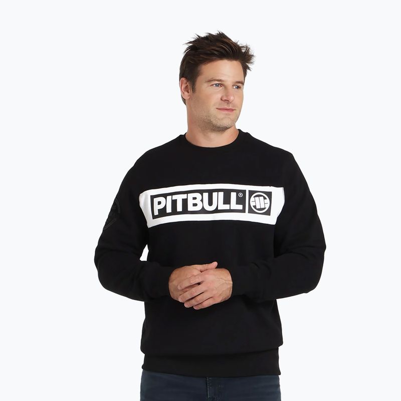 Bluză pentru bărbați Pitbull Sherwood Crewneck black