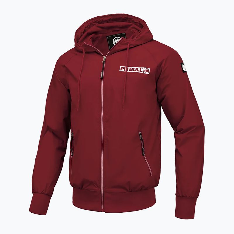 Jachetă pentru bărbați Pitbull West Coast Athletic Logo Hooded Nylon burgundy