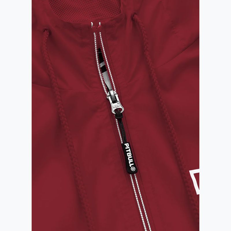 Jachetă pentru bărbați Pitbull West Coast Athletic Logo Hooded Nylon burgundy