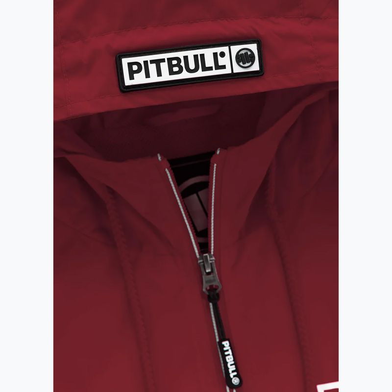 Jachetă pentru bărbați Pitbull West Coast Athletic Logo Hooded Nylon burgundy