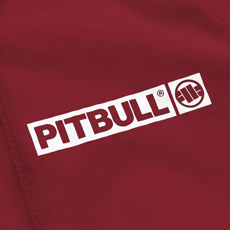 Jachetă pentru bărbați Pitbull West Coast Athletic Logo Hooded Nylon burgundy