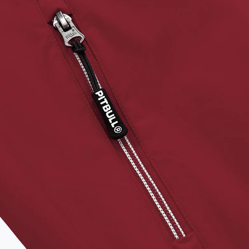 Jachetă pentru bărbați Pitbull West Coast Athletic Logo Hooded Nylon burgundy