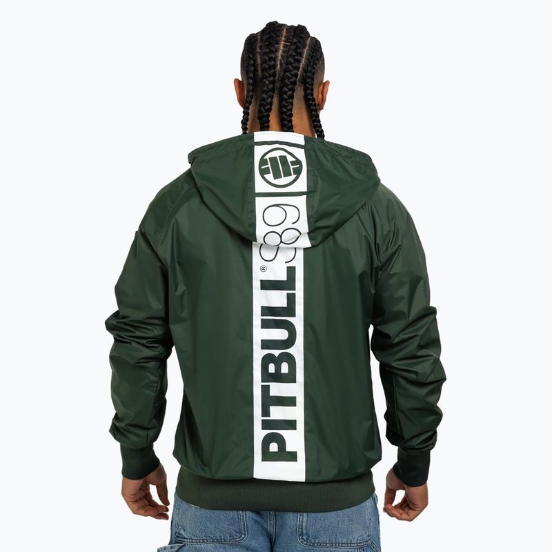 Jachetă pentru bărbați Pitbull West Coast Athletic Hilltop Hooded Nylon dark green 2