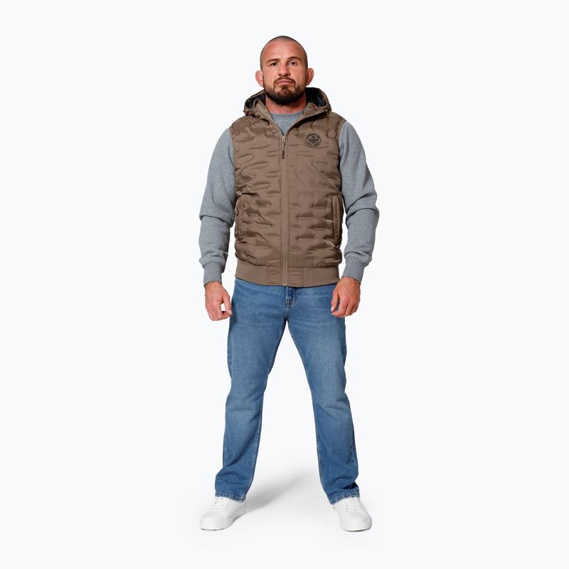 Vestă pentru bărbați Pitbull West Coast Eclipse Hooded Padded coyote brown 2