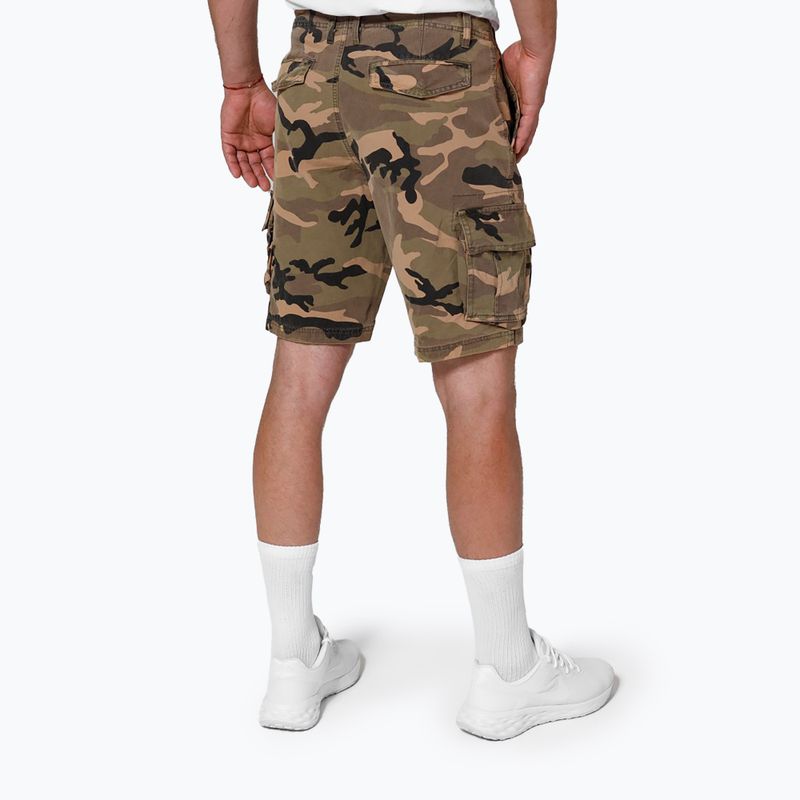 Pantaloni scurți pentru bărbați Pitbull West Coast Cargo Jackal woodland camo 2