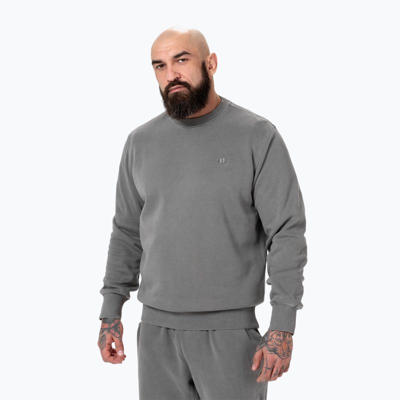 Hanorac pentru bărbați Pitbull West Coast Lancaster Crewneck grey