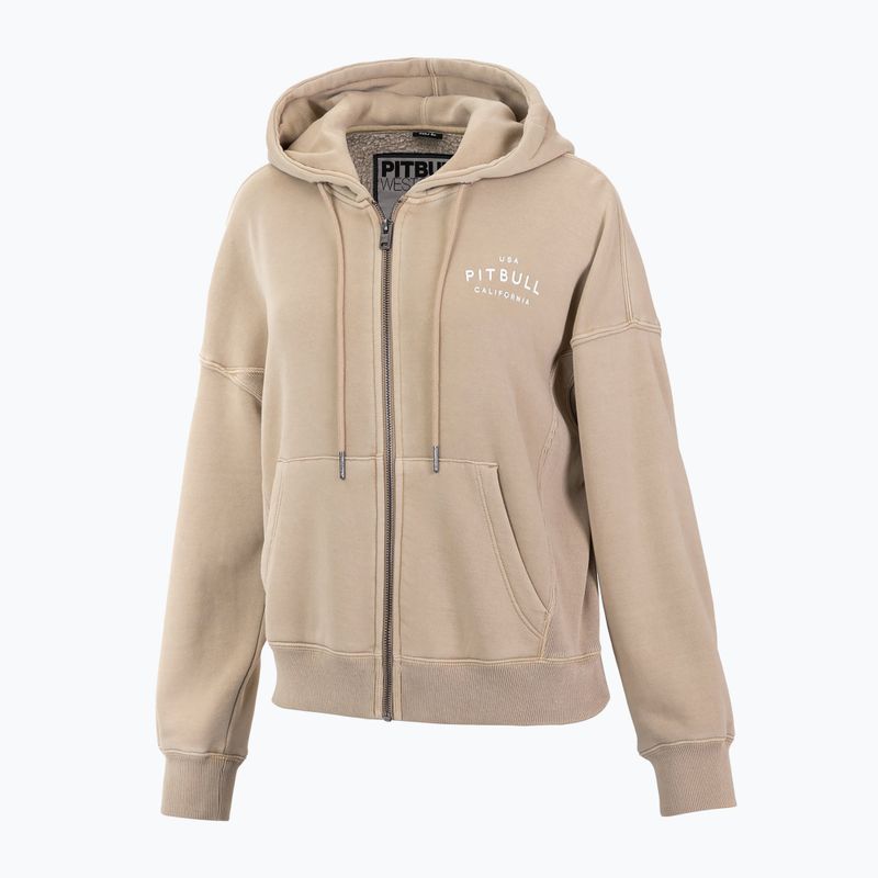 Hanorac pentru femei Pitbull West Coast Manzanita Washed Hooded Zip sand 3